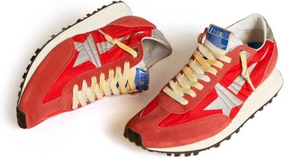 Golden Goose Star Laminated Trainers Red