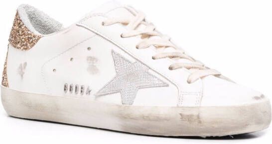 Golden Goose star-patch lace-up sneakers White