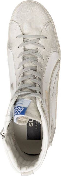 Golden Goose star-patch lace-up sneakers White