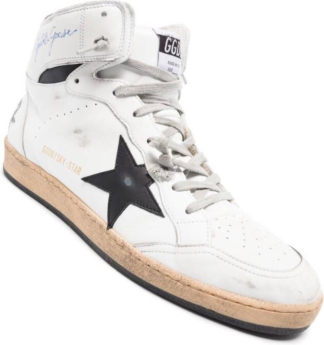 Golden Goose star-patch lace-up sneakers White