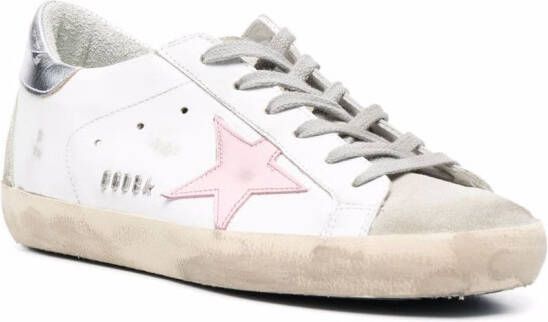 Golden Goose star-patch leather low-top sneakers White