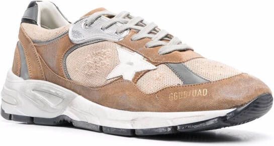 Golden Goose star-patch panelled sneakers Brown