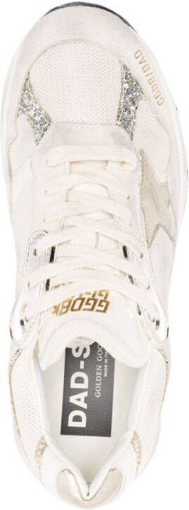 Golden Goose Star-patch suede distressed sneakers White