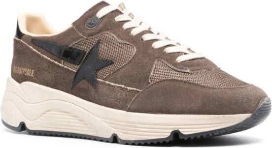 Golden Goose star-patch suede panelled sneakers Brown