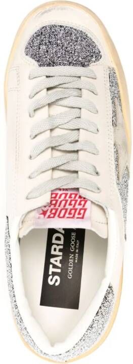 Golden Goose Stardan crystal-embellished leather sneakers White