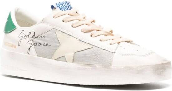 Golden Goose Stardan distressed star-appliqué sneakers White