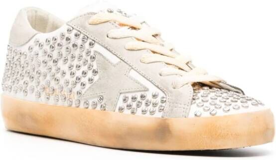 Golden Goose Super Star crystal-embellished sneakers Neutrals