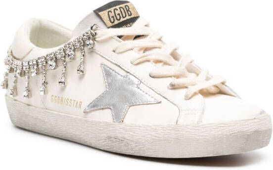 Golden Goose Super-Star crystal-embellished sneakers White