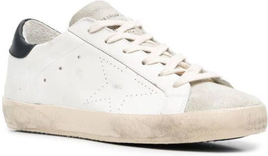 Golden Goose Super-Star distressed lace-up sneakers White