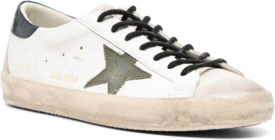 Golden Goose Super-Star distressed leather sneakers White