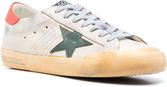 Golden Goose Super-Star distressed low-top sneakers Neutrals