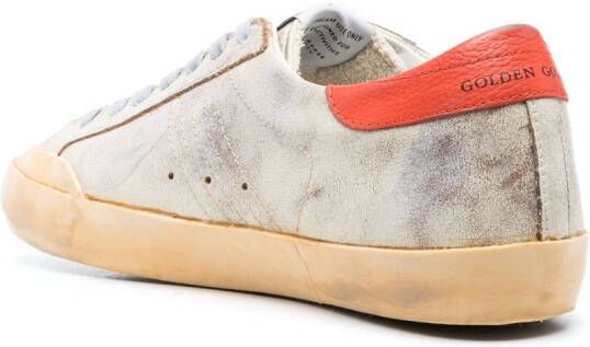 Golden Goose Super-Star distressed low-top sneakers Neutrals