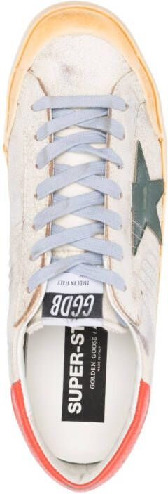 Golden Goose Super-Star distressed low-top sneakers Neutrals