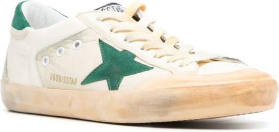 Golden Goose Super-Star distressed panelled sneakers Neutrals