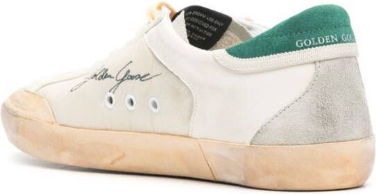 Golden Goose Super-Star distressed panelled sneakers Neutrals