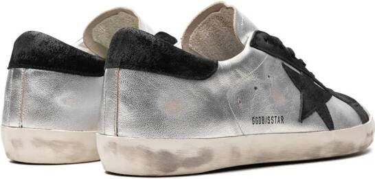 Golden Goose Super-Star distressed sneakers Silver