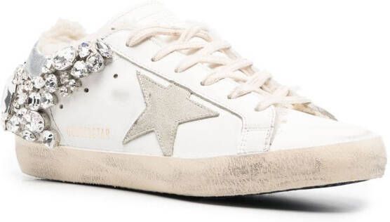 Golden Goose Super-Star embellished low-top sneakers White