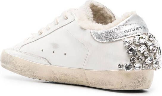 Golden Goose Super-Star embellished low-top sneakers White