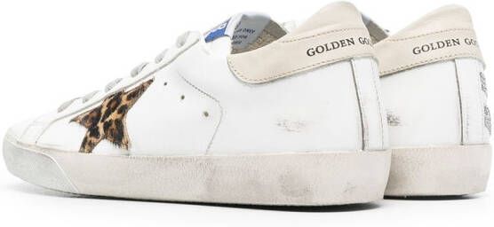 Golden Goose Super-Star flag-motif low-top sneakers White
