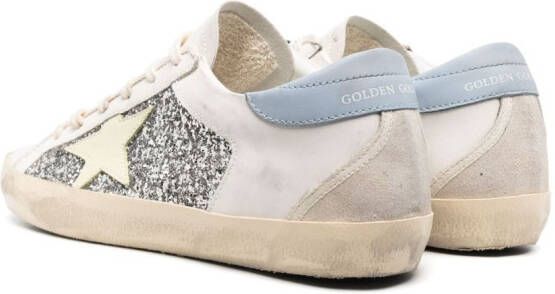 Golden Goose Super-Star glitter low-stop sneakers White
