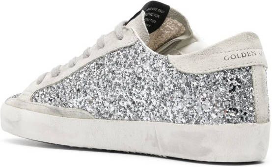 Golden Goose Super-Star glitter sneakers Silver
