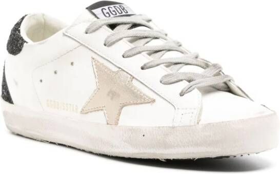 Golden Goose Super-Star glittered sneakers White
