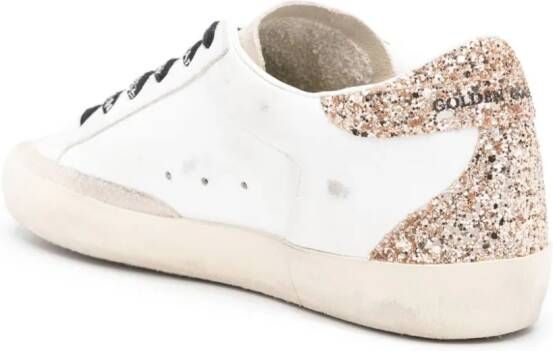 Golden Goose Super-Star glittered sneakers White