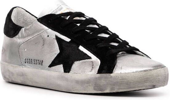 Golden Goose Super-Star leather sneakers Silver