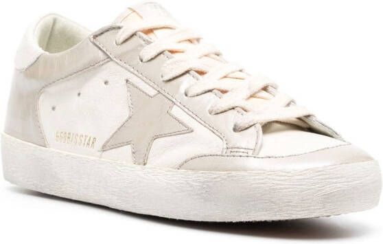 Golden Goose Super-Star panelled leather sneakers Neutrals