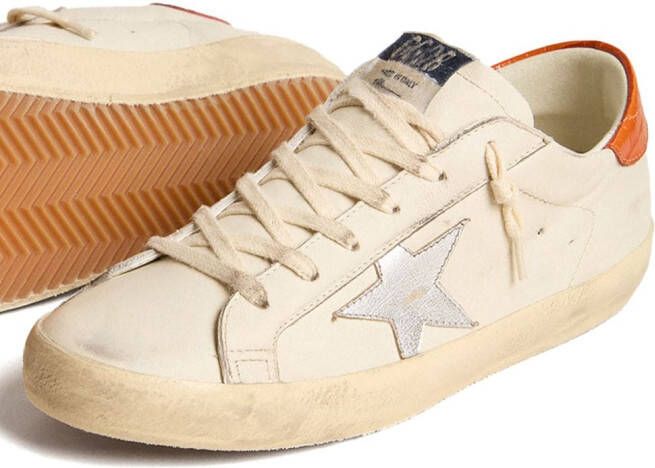 Golden Goose Super Star panelled leather sneakers White