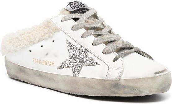 Golden Goose Super-Star Sabot shearling-lined sneakers White