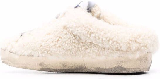 Golden Goose Super-Star Sabot shearling sneakers White