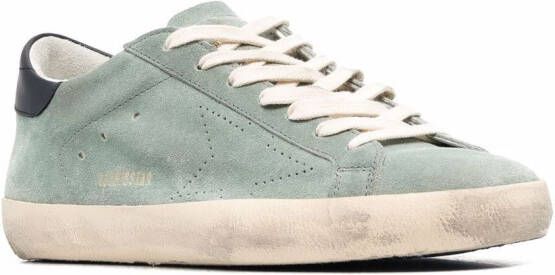 Golden Goose Super-Star suede low-top trainers Blue