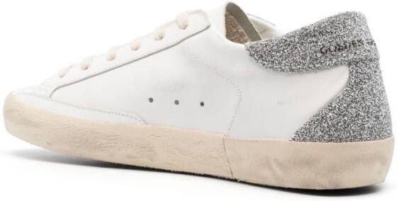 Golden Goose Superstar glitter-embellished sneakers White
