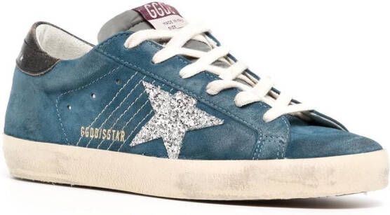 Golden Goose Superstar glitter low-top sneakers Blue