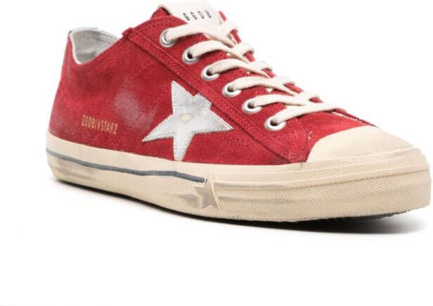 Golden Goose V-Star 2 distressed sneakers Red