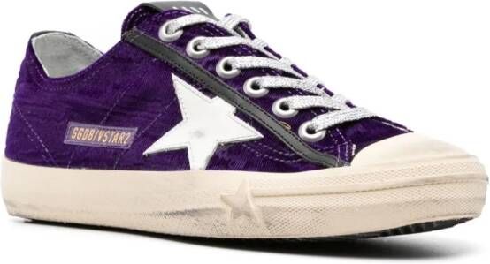 Golden Goose V-Star velvet sneakers Purple