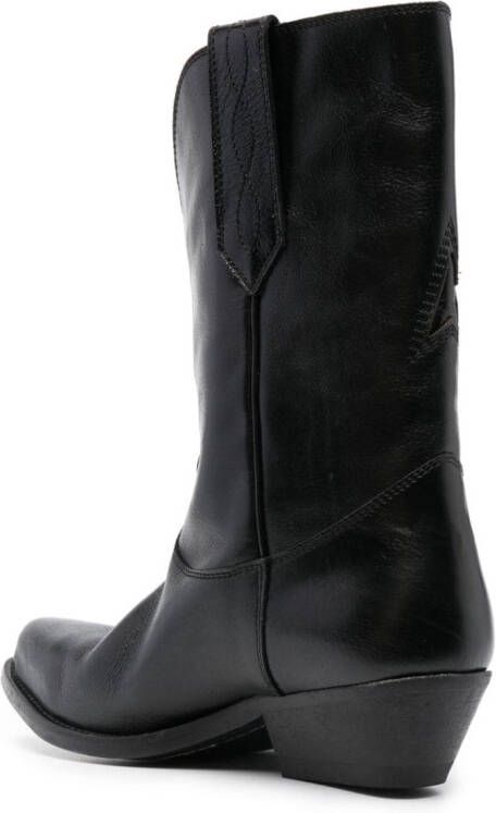 Golden Goose Western-style leather boots Black