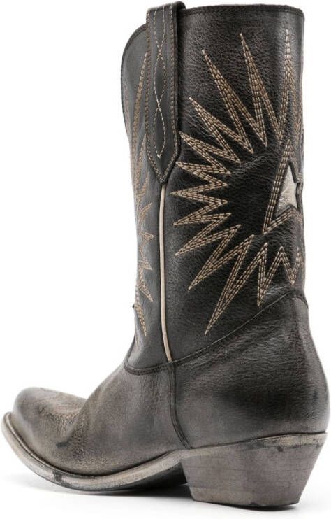 Golden Goose Wishstar leather western boots Black
