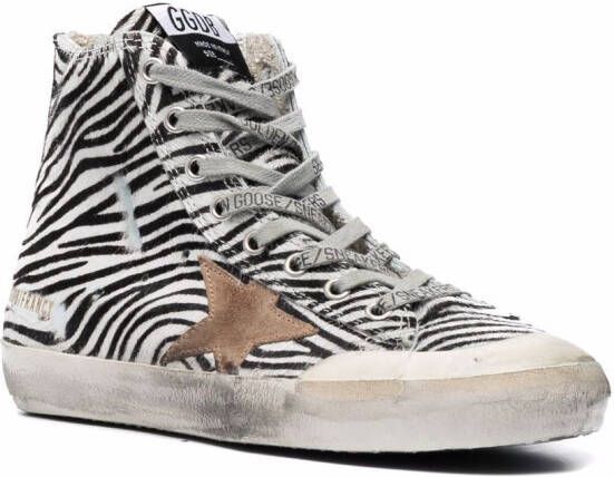 Golden Goose zebra-print high-top sneakers White