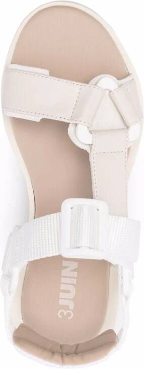 Grey Mer colour-block touch-strap sandals Neutrals