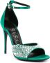 Gucci 100mm crystal-embellished sandals Green - Thumbnail 2