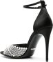 Gucci 110mm crystal-embellished satin sandals Black - Thumbnail 3