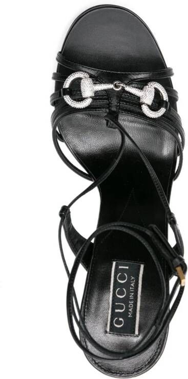 Gucci 120mm Horsebit leather sandals Black
