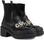 Gucci 60mm logo-lettering leather boots Black - Thumbnail 2