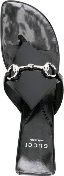 Gucci 65mm Horsebit leather mules Black