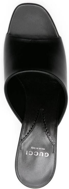 Gucci 65mm Interlocking G-heel mules Black