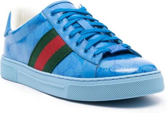 Gucci Ace GG Crystal canvas low-top sneakers Blue