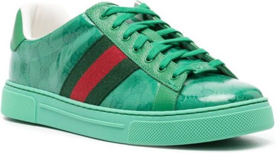 Gucci Ace GG Crystal canvas low-top sneakers Green