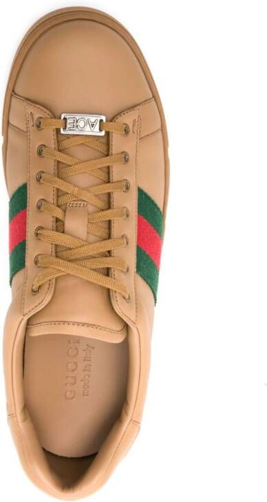 Gucci Ace leather sneakers Brown